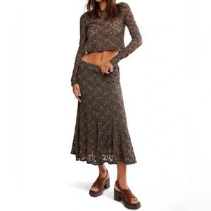 NWOT Free People Laney Long Sleeve Set sz Small